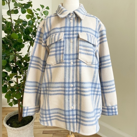 Beige check Shacket - Picture 7 of 15